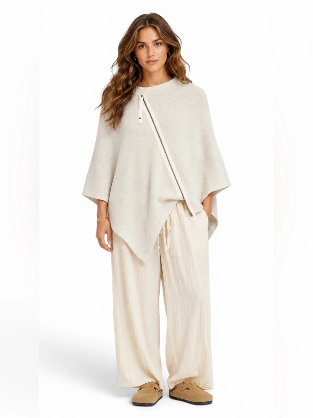 Lululemon – On the Go Poncho - Merino Wool - Heathered Angel Wing – Sz. OS
